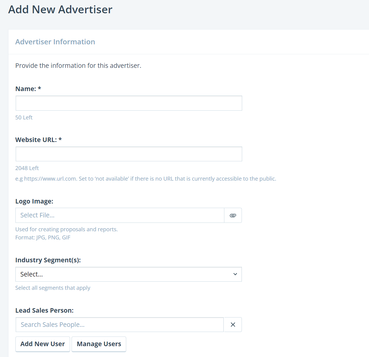 Search Advertiser Screenshot