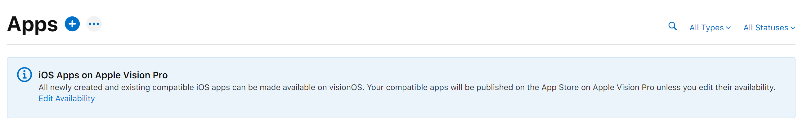 Apple Vision Pro Notice Example