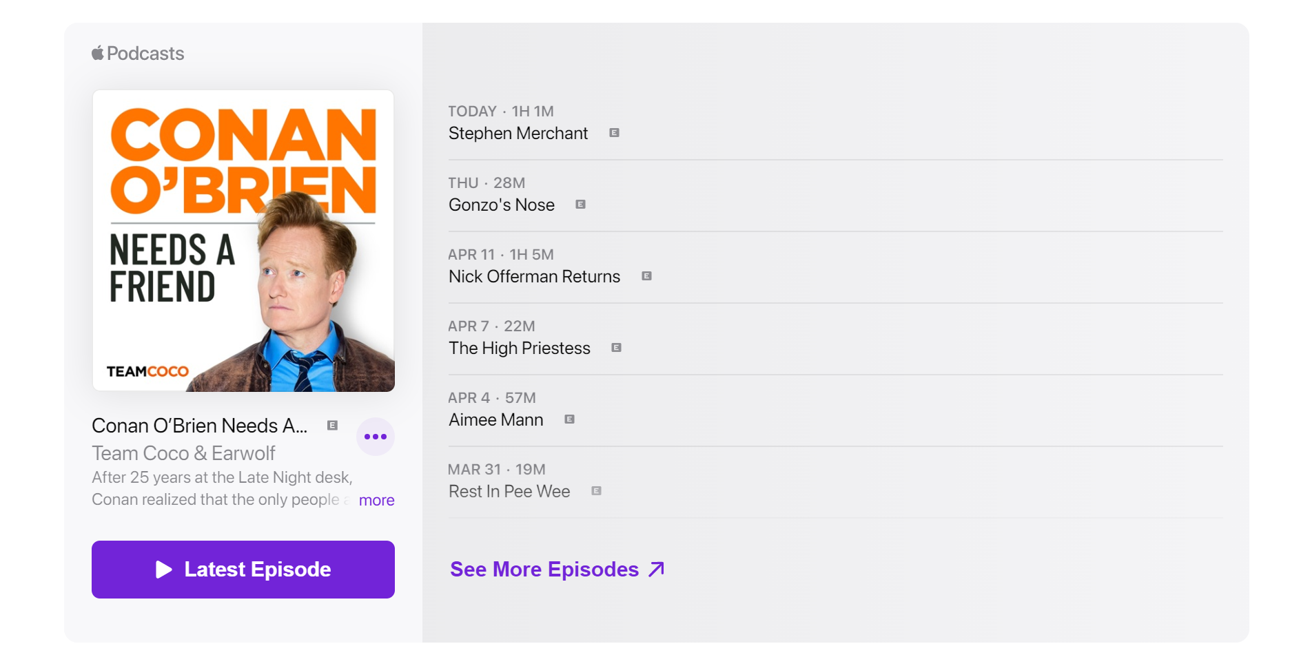 Apple Podcasts Embed Example 2
