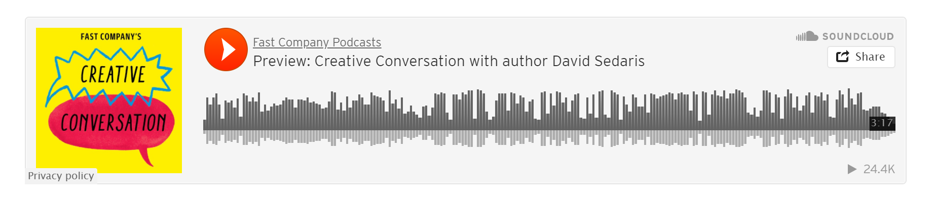 SoundCloud Embed Example 2