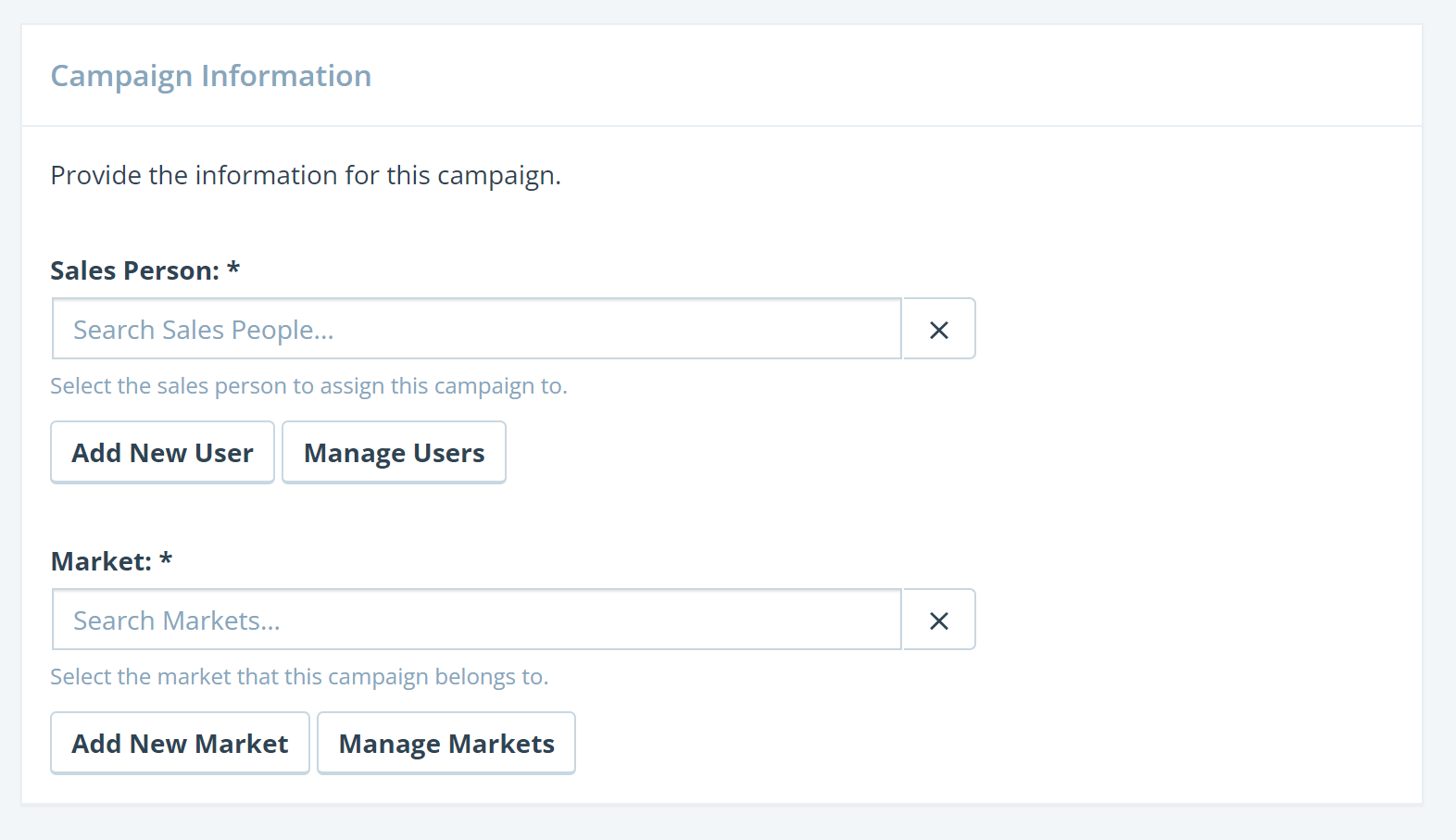 Campaign Information Screenshot
