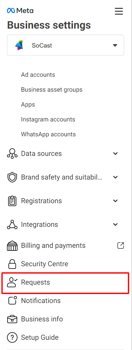 Approve partner request screenshot